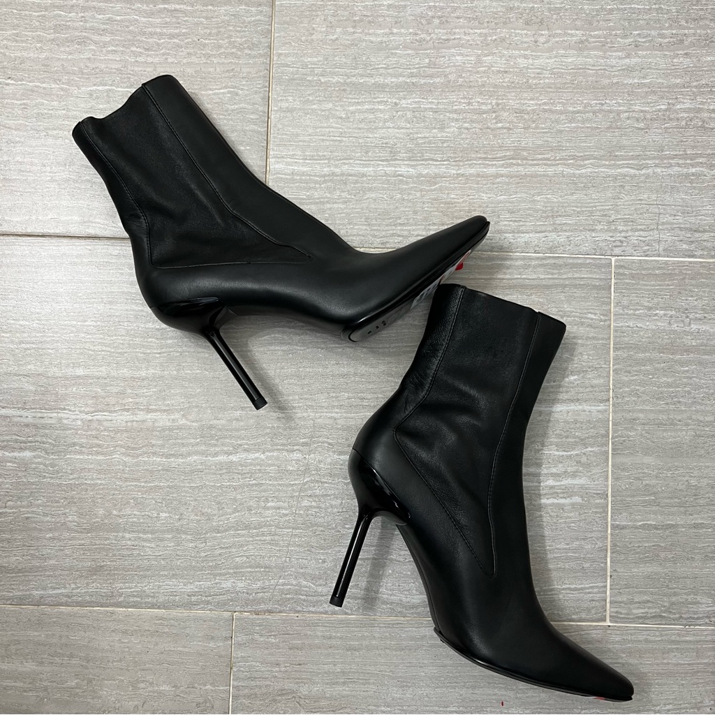 Rag & Bone Women Pointy Leather Black Rio High Heel Boot Sz 9.5